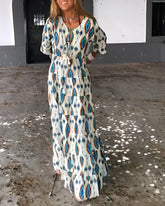 Klänning med 3/4 ärmtryck